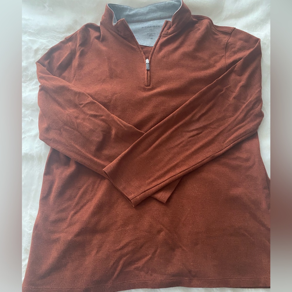 Mizzen+Main Brown Zip Up Sweater